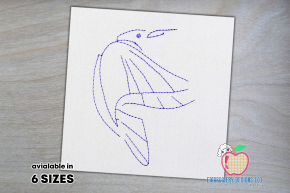 A Blue Kingfisher Flying Embroidery Review