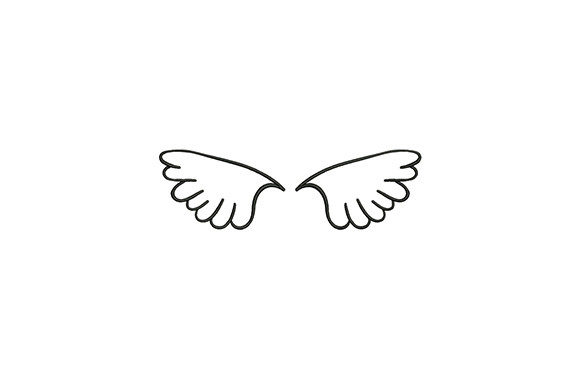Cupid Wings Line Art Review for Small Business Merch
