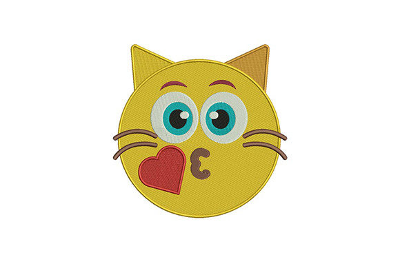 Kissing Cat Emoji Embroidery Design Review