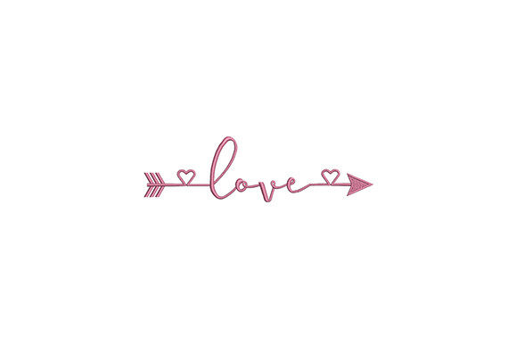 Love Calligraphy Arrow Design Review